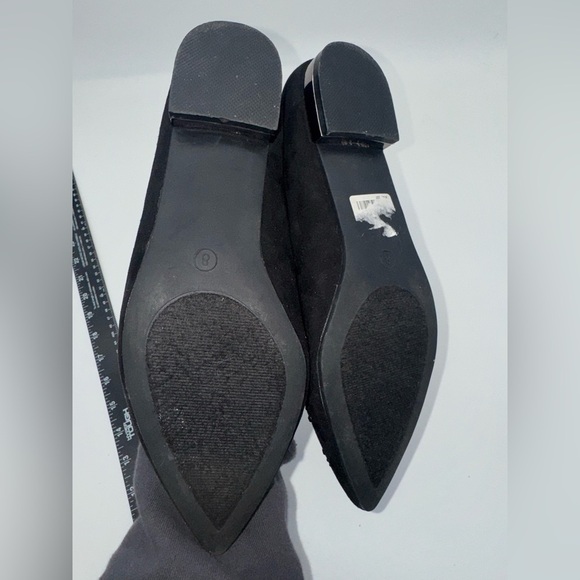 Cato Flats Elegant Black Rhinestone Loafers size 8 faux suede slip on shoes - Picture 4 of 12